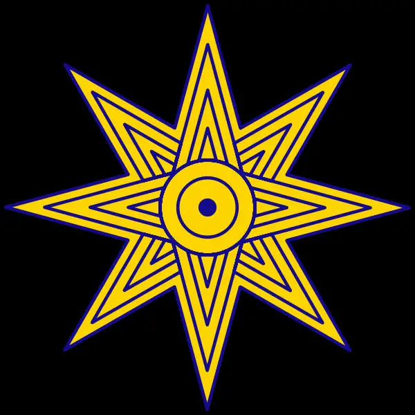 stella a 8 punte di Ishtar simbolo
