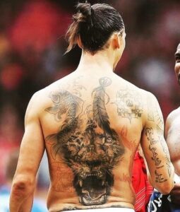 Zlatan Ibrahimović tatuaggio leone