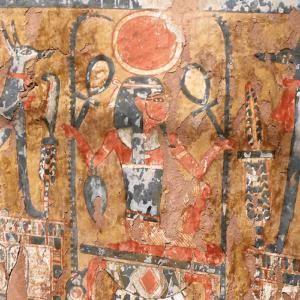 ankh raffigurazione in un antico affresco egizio