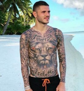 tatuaggio leone mauro icardi