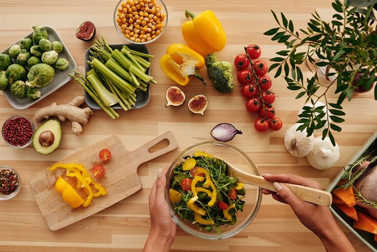 Mangiare vegetariano alimenti ad alto contenuto di proteine vegetali