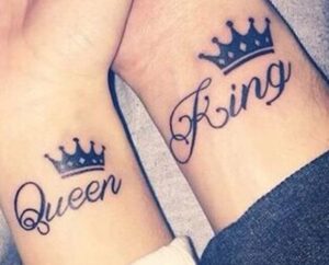 tatuaggio king queen polso